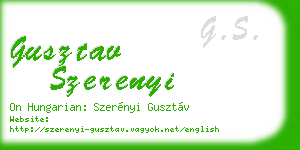 gusztav szerenyi business card
